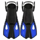 Ласты тренировочные короткие с открытой пяткой Cima 7646 размер L-XL (42-47) Black-Blue - изображение 1