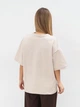 Футболка з цупкої 100% бавовни «Бейсік» ROMASHKA Бежевий, One size Petite, 18924 - зображення 3