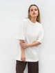 Футболка из плотного 100% хлопка «Бейсик» ROMASHKA Молочный, One size Tall, 18917 - изображение 4