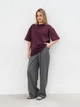Футболка из плотного 100% хлопка «Бейсик» ROMASHKA Бордовый, One size Tall, 18923 - изображение 2