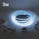 LED стрічка COB 3м USB з вимикачем 6000K працює від повербанка - зображення 1