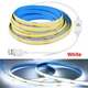 LED стрічка COB 3м USB з вимикачем 6000K працює від повербанка - зображення 2