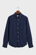 Чоловіча темно-синя лляна сорочка REG GMNT DYED LINEN Gant S 3240120 - зображення 7