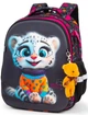 Ортопедический рюкзак с пеналом и мешком 3 в 1 для девочки School Standard 38х30х18 см с Тигром для начальной школы (Full 170-65) - изображение 2