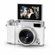 Цифрова камера M9 48 МП Full HD 1080P з поворотним екраном на 180° 2,4 IPS 16× зум Type-C microSD до 512 ГБ White - зображення 1