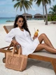 Женское пляжное платье-туника Sea из батиста белая 46-48 (L/XL) - изображение 5