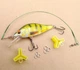 Воблер Bionic Minnow GOBASS ОКУНЬ ЗЕЛЕНЬ 70мм 11г плаваючий Floating Гучний має рухомі металеві кульки до рибалки блешня спінінга ловлі хижака щуку окуня щуки судака жереха риболовлі хижої риби - зображення 1