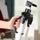 Штатив для телефона и фотоаппарата TriPod 3366 алюминиевый с уровнем высота 0 50 1 40 м для стабильной фото и видеосъемки - изображение 3