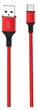 USB Кабель XO NB143 Type-C Braided 2.4A 1.0m Чорний/Червоний - зображення 1