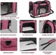 Сумка переноска для кошек и собак 42x28x28 см CosmoPet CP-47 Magenta - изображение 5