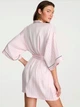 Сатиновий халат Victoria's Secret Pretty Blossom Iconic Stripe Satin Short Robe XS/S - изображение 2