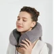 Дорожная ортопедическая подушка для шеи с эффектом памяти Memory Foam Bodasan U-образная дышащая, для путешествий и сна (NP-29) - изображение 6