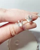 Маленькие серебряные серьги корона покрытие серебро 925пробы - изображение 5