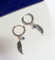 Серебряные серьги крылья серебро 925пробы - изображение 1