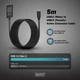 Подовжувач Digitus USB 3.2 Gen1 Active Cable 5G, C/M-C/F 5 м Чорний (DA-73108) - зображення 4