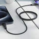 Кабель ACEFAST C10-03 Type-C to Type-C 3A, 60W, 1.2m, silicone, zinc connectors, Black - изображение 4