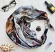 Шовковий платок My Scarf "Срібна перлина" 90 на 90 см прикрас натуральним агатом - зображення 1