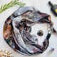 Шовковий платок My Scarf "Срібна перлина" 90 на 90 см прикрас натуральним агатом - зображення 3