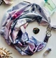 Шовкова хустка My Scarf "Блакитна троянда" 90 на 90 см з каменем аметист - изображение 1