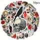 Набор для стикербомбинга SR174-50 «Gothic Tattoo Style»: красно-черные стикеры с черепами, змеями и готикой (виниловые наклейки на мобильный телефон, ноутбук, планшет, самокат) 50 шт. - изображение 4