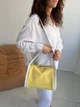 Сумка кожаная с короткими ручками ARTiS Bags 1712 4817-5113 желто-белая - изображение 2