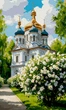 Картина по номерам Santi Храм весной 30 х 50 см (4823091925498) - изображение 1