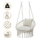 Підвісне плетене крісло-качалка LEOBRO Boho Comfort XL 80 см Cream (PL_LB-1109) - зображення 1