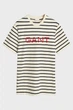 Чоловіча біла футболка у смужку GRAPHIC STRIPED Gant S 2003307 - изображение 5