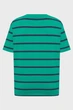 Чоловіча зелена футболка у смужку STRIPED SS Gant L 2003298 - изображение 2