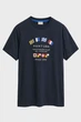 Чоловіча темно-синя футболка GRAPHIC SS T-SHIRT Gant S 2003299 - изображение 5