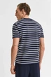 Чоловіча темно-синя футболка у смужку GRAPHIC STRIPED Gant L 2003307 - изображение 3