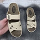 Шлёпанцы женские Dali Moda бежевые эко-кожа с пряжками 40р (25 см) 8451 - изображение 3