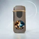 Преміальна електро запальничка - Chaban Souvenir - USB спіральна безполум’яна в подарунковій коробці. Знак зодіака Близнюки ZSL_25 - зображення 1