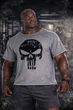 Мужской Рег-топ с принтом Punisher для зала 4162 L Серый - изображение 3