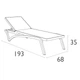 Комплект 2 шезлонга Siesta Pacific + Стол Siesta Ocean Side Table - White Taupe - изображение 10