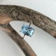 Серебряное кольцо с топазом, вес изделия 5,05 гр (2199335) - изображение 3