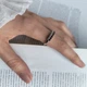 Серебряное кольцо с натуральным гранатом, вес изделия 2,44 гр (2203957) - изображение 7