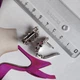 Серебряные серьги с натуральным рубином 6.107ct, фианитами (2205043) - изображение 4