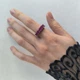 Срібна каблучка з натуральним рубіном 3.552ct, вага виробу 3,13 гр (2205210) - зображення 6