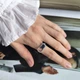 Серебряное кольцо с натуральным сапфиром 1.735ct, фианитами, вес изделия 3,01 гр (2202486) - изображение 6