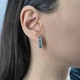 Серебряные серьги с изумрудом nano 1.102ct (2205876) - изображение 6