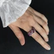 Срібна каблучка з натуральним рубіном 5.59ct, фіанітами, вага виробу 4,92 гр (2205029) - зображення 6