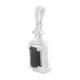 Серебряная подвеска с сапфиром 5.58ct, фианитами (2202646) - изображение 2