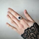 Серебряное кольцо с натуральным сапфиром 3.256ct, фианитами, вес изделия 4,46 гр (2202592) - изображение 6
