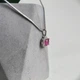 Серебряная подвеска с рубином 1.47ct, фианитами (2204978) - изображение 6