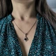 Серебряная подвеска с топазом Лондон Блю 1.339ct, фианитами (2204893) - изображение 7