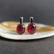 Серебряные серьги с искусственным гранатом nano 4.45ct (60002408) - изображение 3