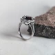Серебряное кольцо с искусственным гранатом nano 4.798ct, вес изделия 4,3 гр (60002400) - изображение 2