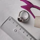 Серебряное кольцо с искусственным гранатом nano 4.798ct, вес изделия 4,3 гр (60002400) - изображение 4