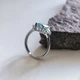 Срібна каблучка з натуральним топазом 2.25ct, вага виробу 2,37 гр (2206903) - зображення 2